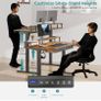 Standing Desk, Electric Height Adjustable Desk with 3 AC Outlets & 2 USB Ports, 120 x 60 cm Stand Up Desk with 2 Drawers Image 5