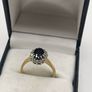 Vintage 9 ct gold sapphire and diamonds ring Image 9