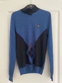 Lyle & Scott argyle jumper. Vintage golf style. Size small.