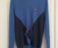 Lyle & Scott argyle jumper. Vintage golf style. Size small.
