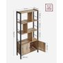 Bookcase with 4 open shelves oak brown-black Image 4