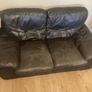 Dark Leather Couch Image 2