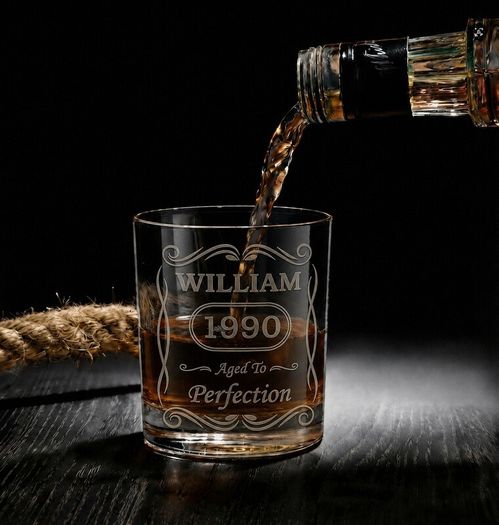 Personalised His or Hers Whiskey Glass