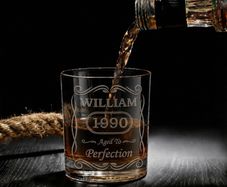 Personalised His or Hers Whiskey Glass
