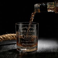 Personalised His or Hers Whiskey Glass