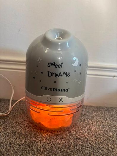 Clevamama clevapure Himalayan salt lamp humidifier and night light