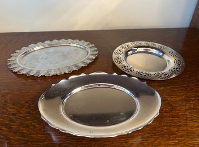 Trio of Vintage EPNS Trays