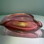 Rare Murano Art Glass Bowl. Attributed to Archimede Seguso. Pink & Gold Polveri c.1950s Image 7