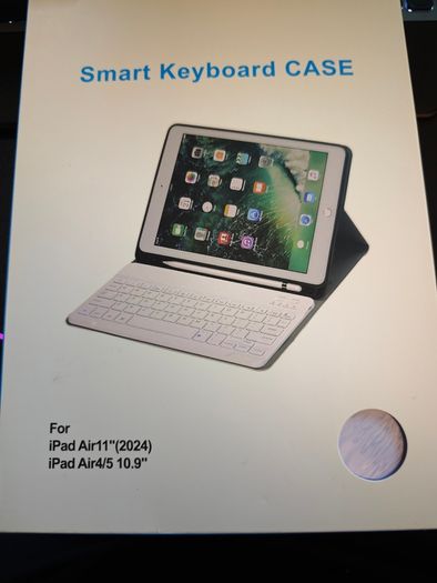 IPAD AIR 11 2024 AIR 4/5 Keyboard Case Light Purple