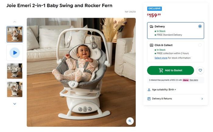Joie Emeri Baby Swing