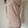 Vintage 1990s Y2K Claire Kennedy knit lace camisole vest top romantic pink M L summer Image 3