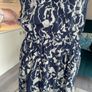 Brand-new Ladies Navy & White Knee Length Dress from ICHI With Pockets & Elastic waist Image 6