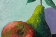 Still life apple and pear scene