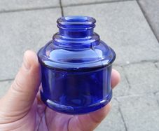 Large cobalt blue ink bottle 4oz