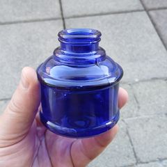 Large cobalt blue ink bottle 4oz