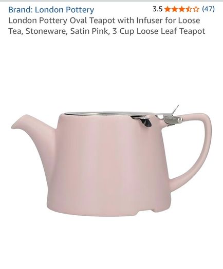 London Pottery Oval Teapot Satin Pink - Pink BNIB
