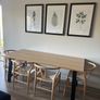 Oak Dining Table with black legs Image 2