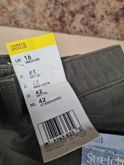 Womens M&S Marks Spencer Stretch classic jeans green denim Size UK 16 medium EU 44 BRAND NEW BNWT
