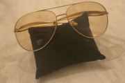 Gold-tone aviator sunglasses