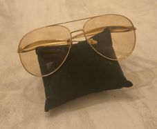 Gold-tone aviator sunglasses