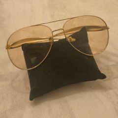Gold-tone aviator sunglasses