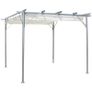 Pergola with Retractable Roof Anthracite 3x3 m Steel Image 6