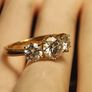 18kt Vermeil Moissanite Trinity Ring Image 6