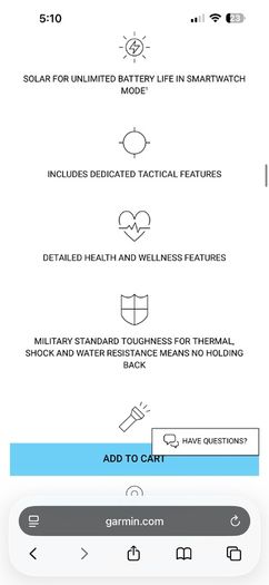 Garmin instinct 3 solar tactical 50mm