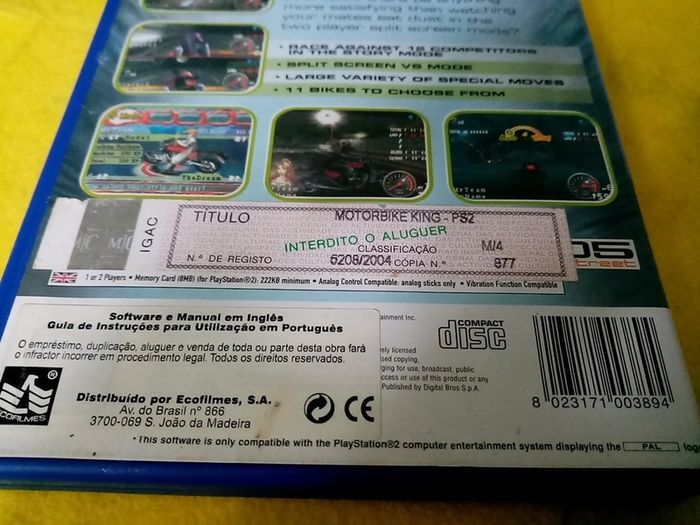 Motorbike King PlayStation 2 Ps2 Games Original