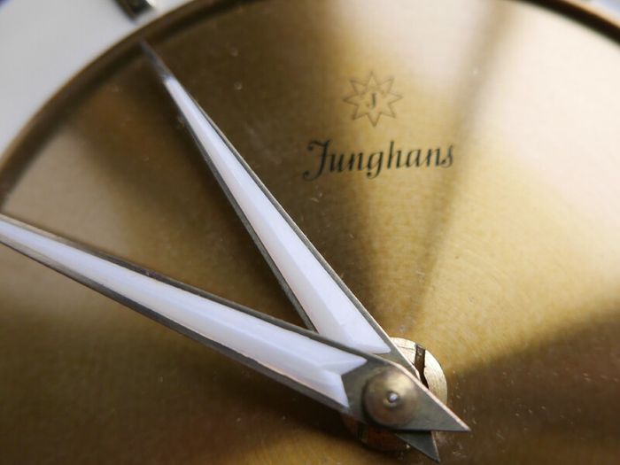 Vintage Junghans Exacta Wall Clock Mid Century Wood Frame Rope Trim Mcm (works Well)