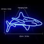 Shark Led Neon Sign for Bedroom Blue Neon Signs Wall Decorative 17''x9'' Acrylic USB Powered Image 2