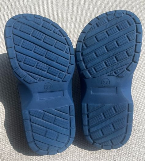Blue Clogs with Removable Fuzzy Slipper Linings