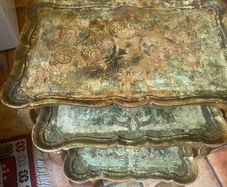 Vintage set of italian Florentine nesting tables