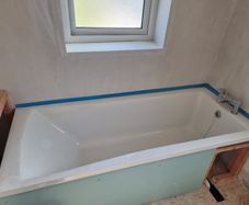 Bathroom Bath, Wash Basin with Taps , Toilet. Very Good Condition