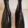 Soffice Sogno Ladies Black Italian Patent Leather Crocodile Print Ankle Boots UK3 New CAN POST Image 3