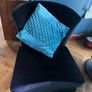 Black Velvet Accent Chair Image 3