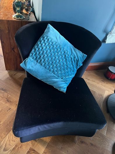 Black Velvet Accent Chair