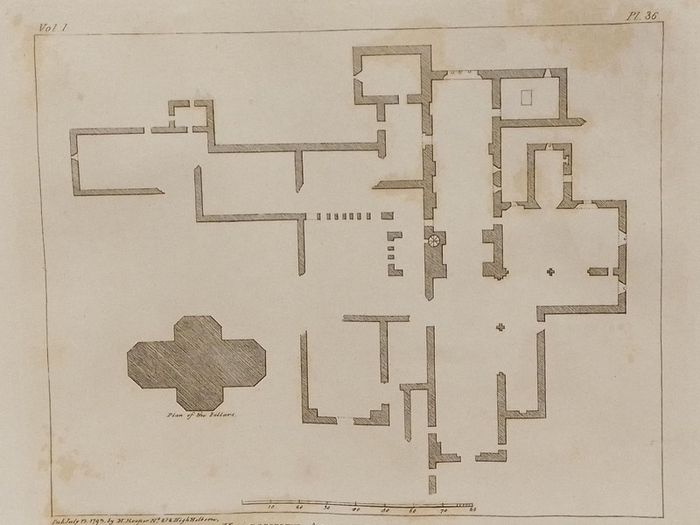 Kilconnel Abbey Galway 1793 Antique Plan