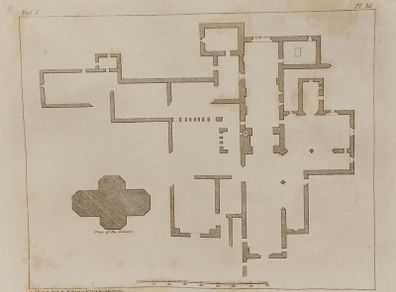 Kilconnel Abbey Galway 1793 Antique Plan