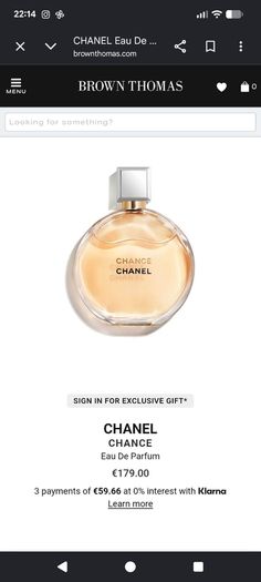 Chanel Chance 100ml Eau De Parfum
