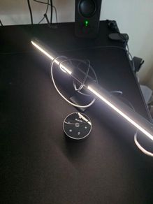 Monitor light bar with remote and touch controls