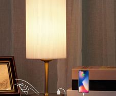 FREE P&PTouch Bedside Lamps, Dimmable USB Table Lamp with 2 USB Charging Ports  (Bulb Included)