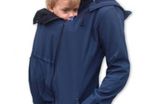 Maternity and babywearing softshell jacket (front babywearing only) - dark blue