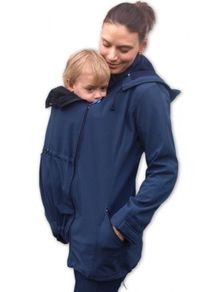 Maternity and babywearing softshell jacket (front babywearing only) - dark blue