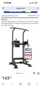 DH FitLife Power Tower | Pull-Up Bar & Dip Station (Like New!)
