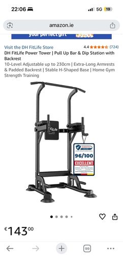 DH FitLife Power Tower | Pull-Up Bar & Dip Station (Like New!)