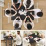 Foldable dining table drop leaf black Image 3