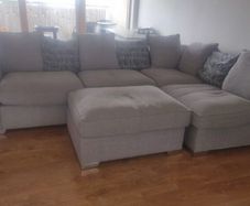 Grey Scattered Cushion Corner Sofa