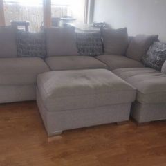 Grey Scattered Cushion Corner Sofa