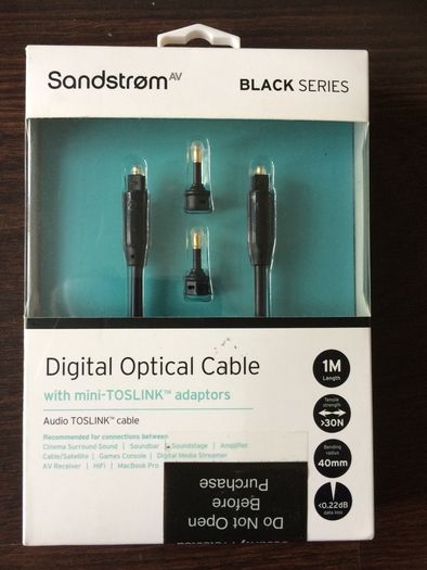 New Sandstrom Black Series Digital Optical Cable